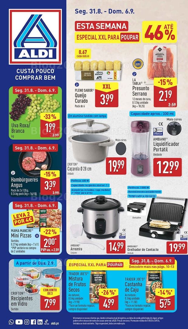 Antevisão Folheto ALDI Promoções de 31 agosto a 6 setembro